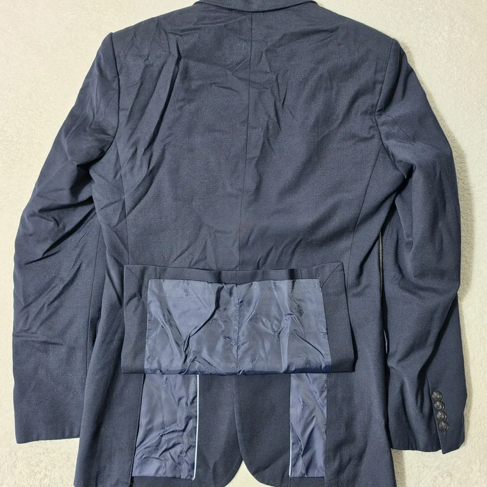 Jos. A. Bank Wool Brrr Nylon Blazer Mens 38 Long Navy Blue 1905 Tailored Stretch